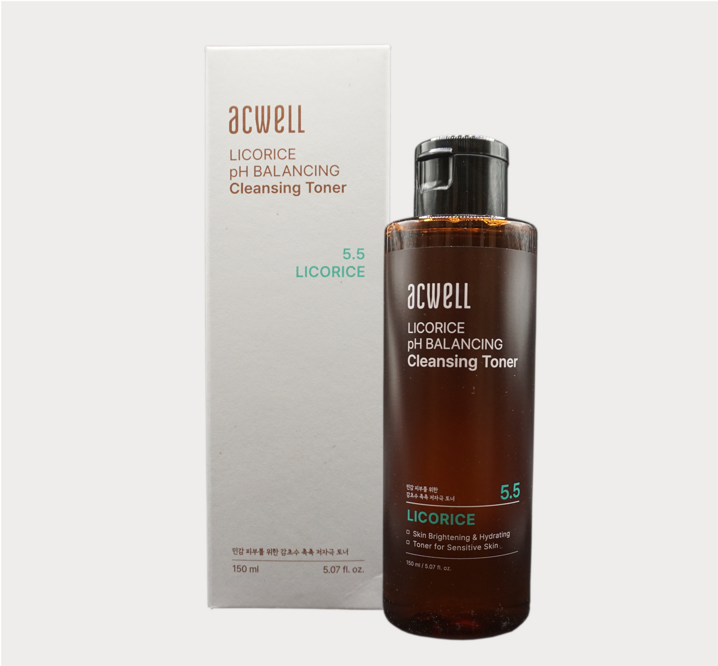 ACWELL Licorice pH Balancing Cleansing Toner - Cleansed and pH balanced skin