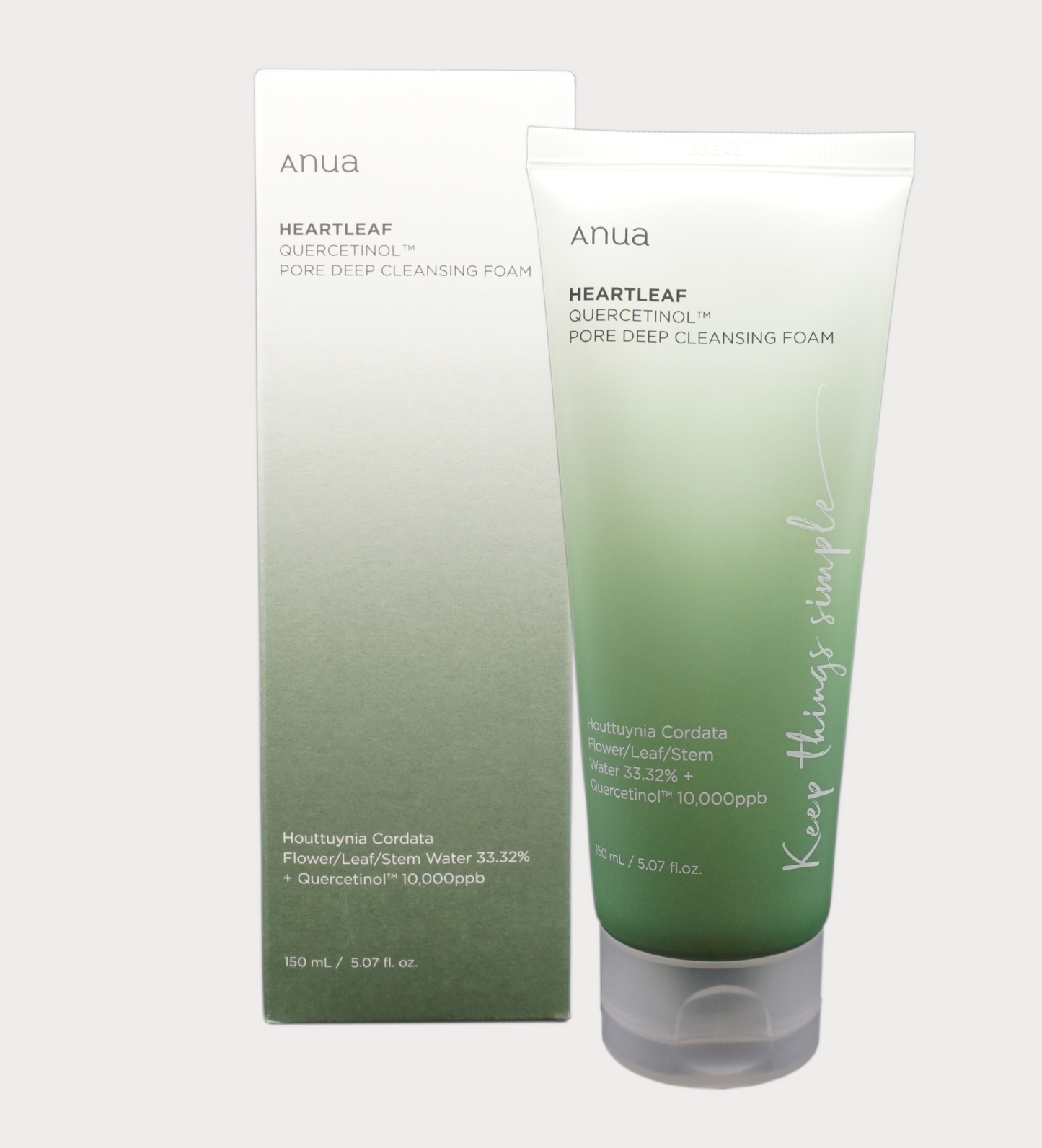Anua Heartleaf Quercetinol Pore Cleansing Foam - Mousse Nettoyante Purifiante, Réduit les Pores
