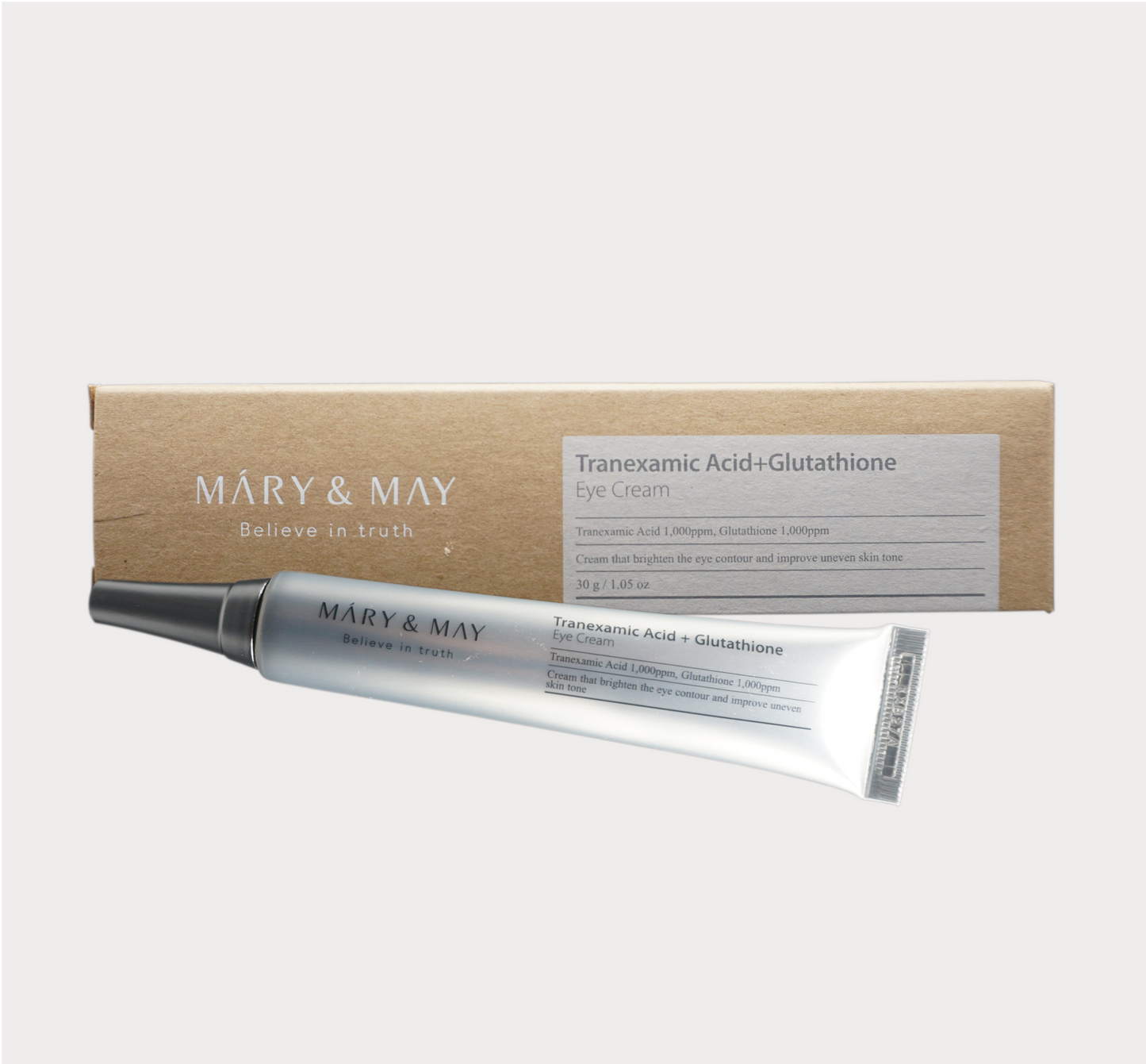Mary & May Tranexamic Acid + Glutathion Eye Cream - Crème Éclaircissante Anti-Cernes