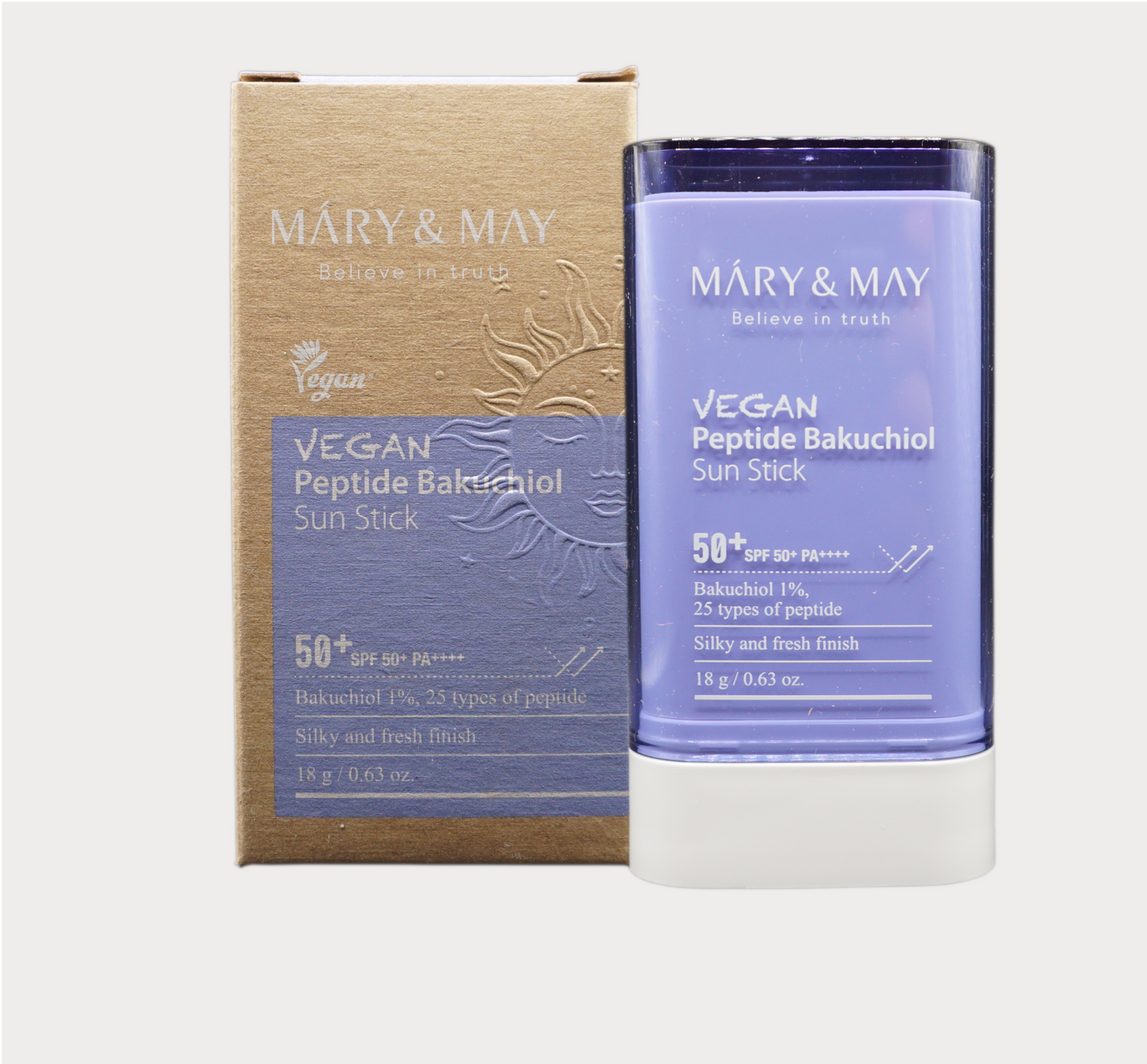 Mary&May Vegan Peptide Bakuchiol Sun Stick - Moisturizing and Well-Aging Sun Protection