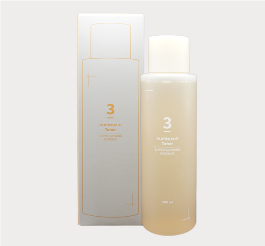 Numbuzin No.3 Essence Toner Super Glowing - Hydratation Intense et Éclat Instantané