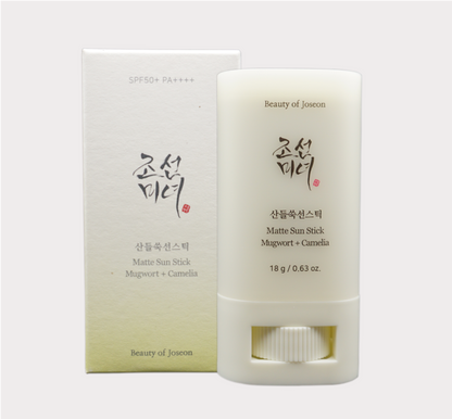 Beauty of Joseon Matte Sun Stick - Protection SPF 50+ Mugwort et Camélia